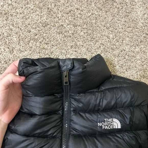 The North Face 700 Women's Black Puffer Trench Coat Jacket Size Small Full Zip S - Picture 7 of 15